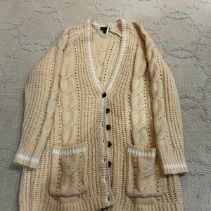 Torrid Cream Cable Knit Sweater